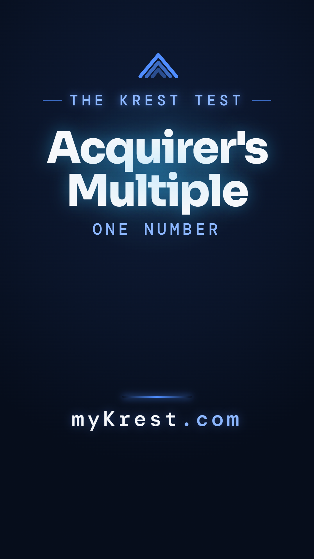 Watch the Acquirer's Multiple analysis in 70s