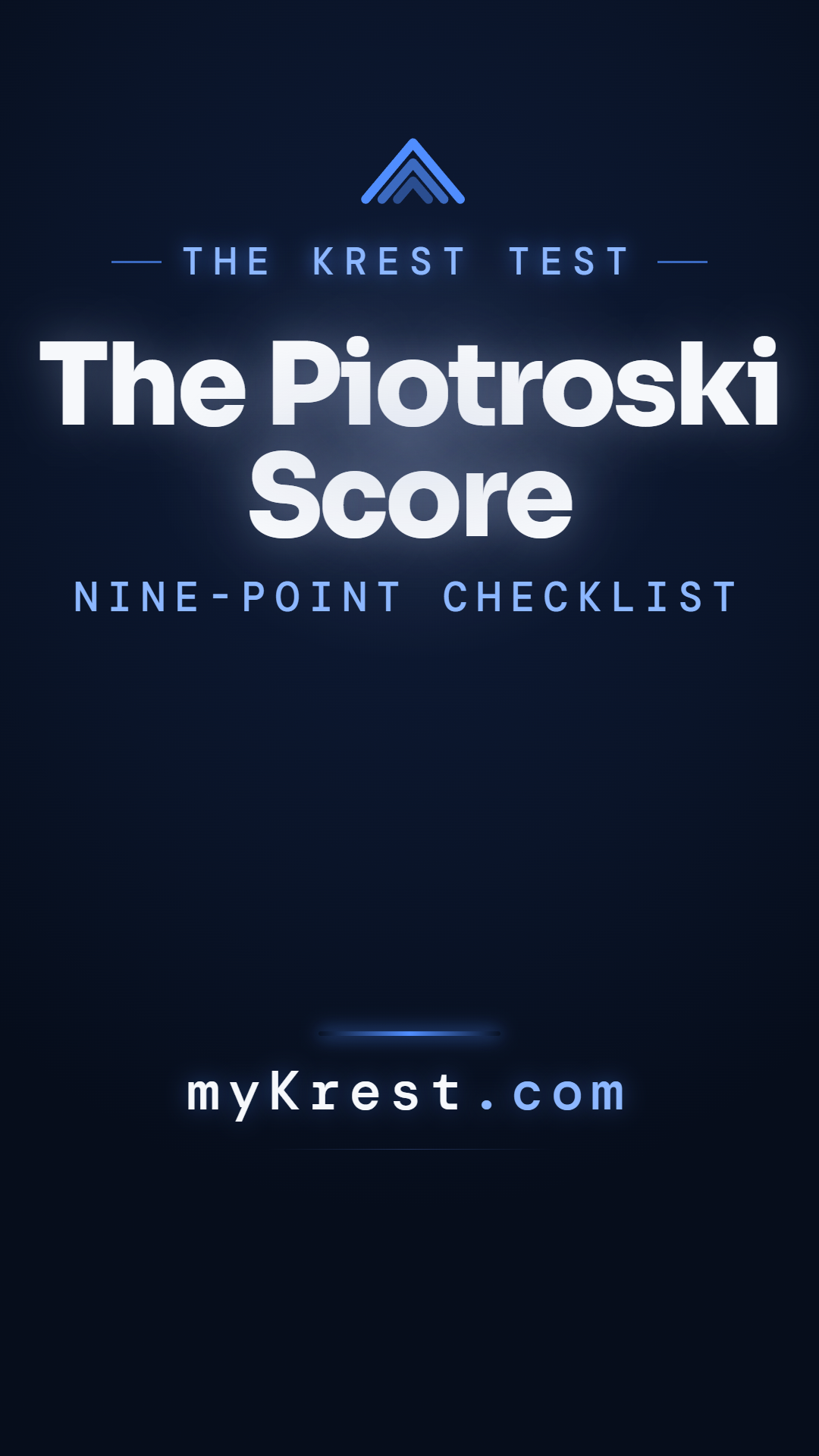 Watch the Piotroski analysis in 72s